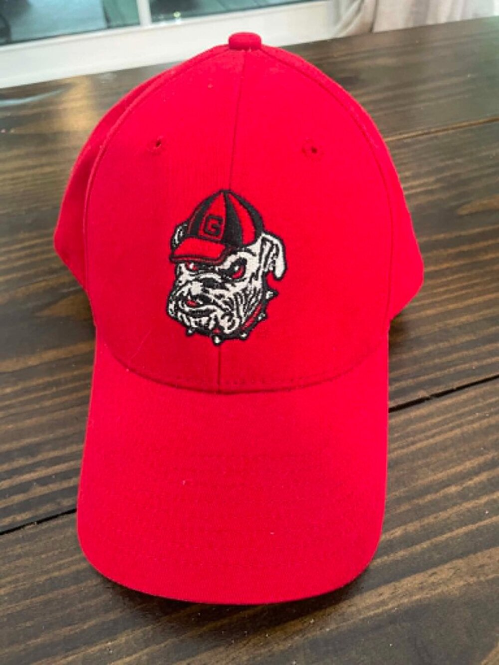Georgia Bulldogs Baseball Cap-Red Velcro Closure